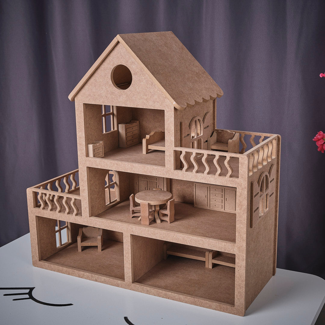 Montessori Wooden Dollhouse for Toddler