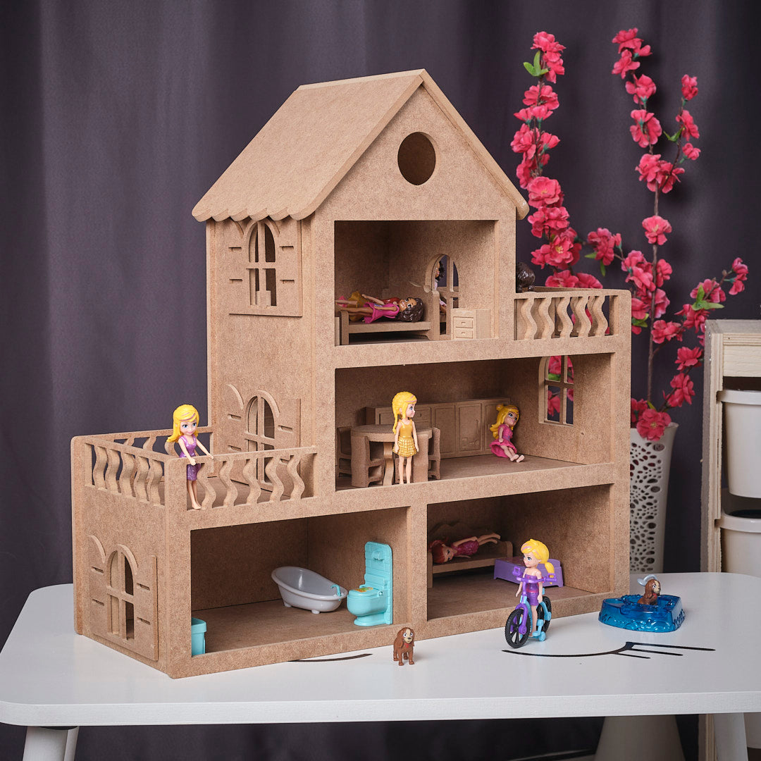 Montessori Wooden Dollhouse for Toddler